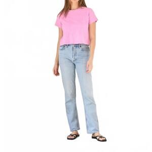 NEW IT IS WELL L.A. round neck and short sleeves crop tee in dusty pink